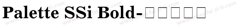 Palette SSi Bold字体转换